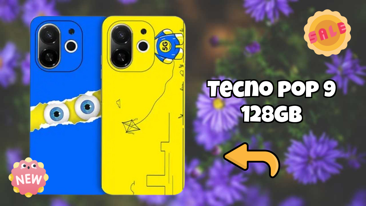 Tecno Pop 9 128GB Display Size: 6.67 Inches (16.94 Cm) Screen Quality