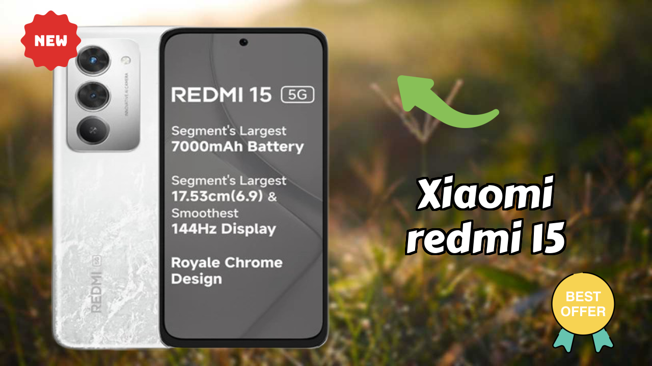 Xiaomi Redmi 15 Display Technology: 6.9 Inches (17.53 Cm) Screen